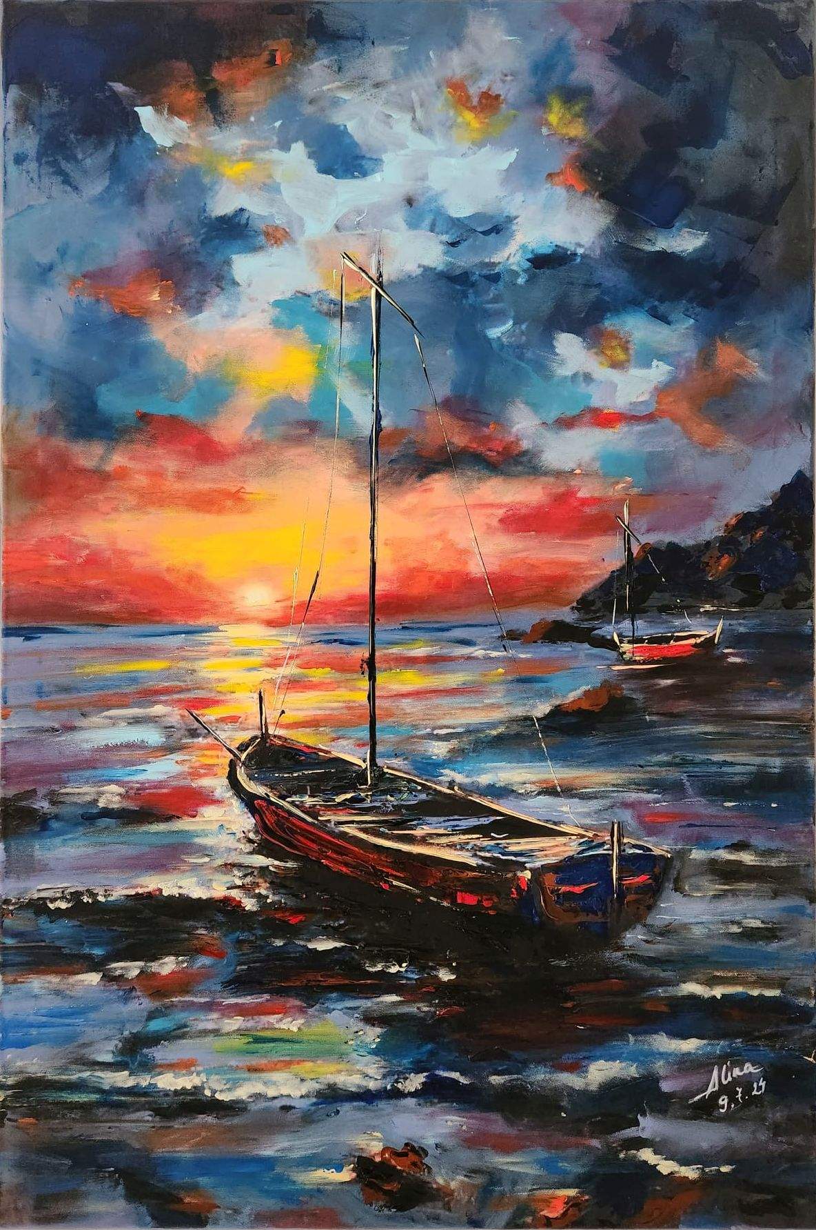 ArteDiAlina.com painting: Clues for tomorrow